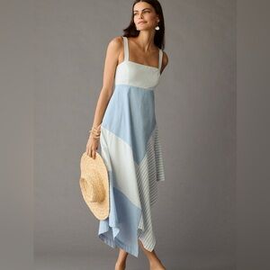 By Anthropologie Asymmetrical Square-neck Dress